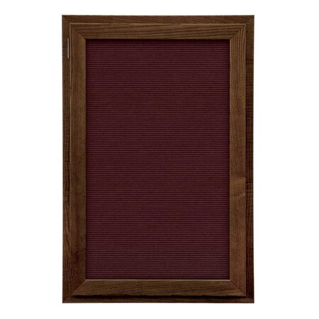 United Visual Products Outdoor Enclosed Combo Board, 42"x32", White Frame/Grey & Burgundy UVCB4232ODW-GREY-DBURGU
